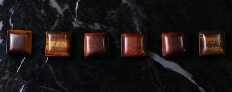 10X10mm Gemstone Spacer Red Tigers Eye GRS10