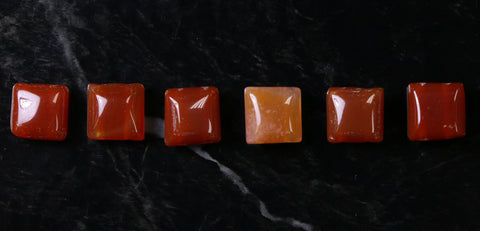 10X10mm Coral Gemstone Spacers GRS15