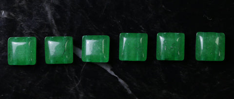 10x10mm Gemstone Spacer Emerald 25pc GRS17