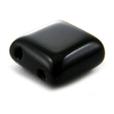 10X10mm Gemstone Spacer Black Stone Grs09