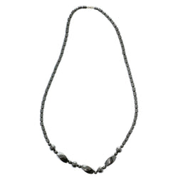 Conservative Hematite-Necklace With Bead Accents  Gray Color #4145