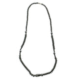 Conservative Hematite-Necklace With Bead Accents  Gray Color #4142