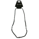 Conservative Hematite-Necklace With Bead Accents  Gray Color #4142