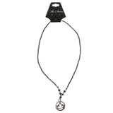 Dolphins Hematite-Pendant-Necklace With Bead Accents Silver-Tone & Gray Colored #4151