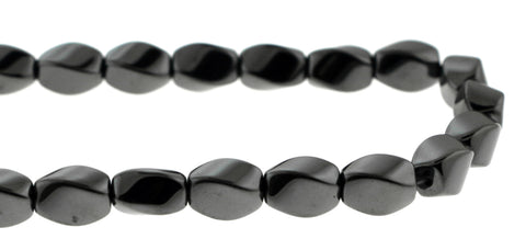 8X12mm Hp Magnetic Hematite Twist HPM27 - Mi Amore