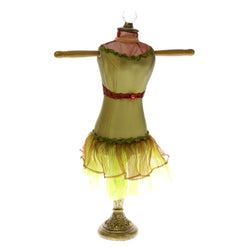 Interchangable Head Piece Victorian-Jewelry-Display-Doll With Bead Accents Green & Multi Colored #JH14L