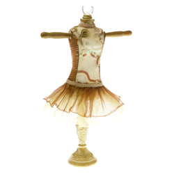 Interchangable Head Piece Victorian-Jewelry-Display-Doll Brown & Multi Colored #JH1M
