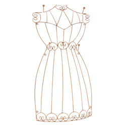 Brown Metal Wire-Frame-Dress-Jewelry-Display #JH23