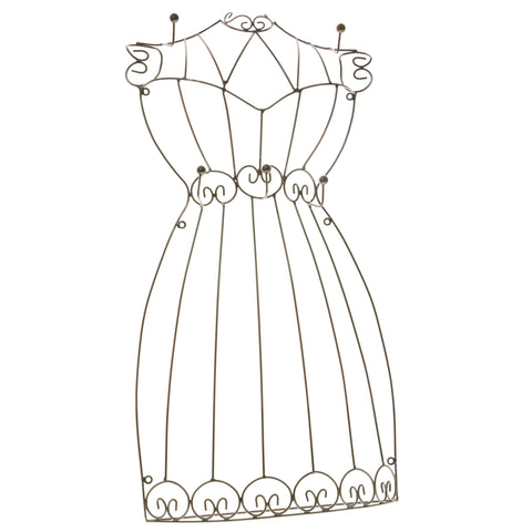 Black Metal Wire-Frame-Dress-Jewelry-Display #JH24