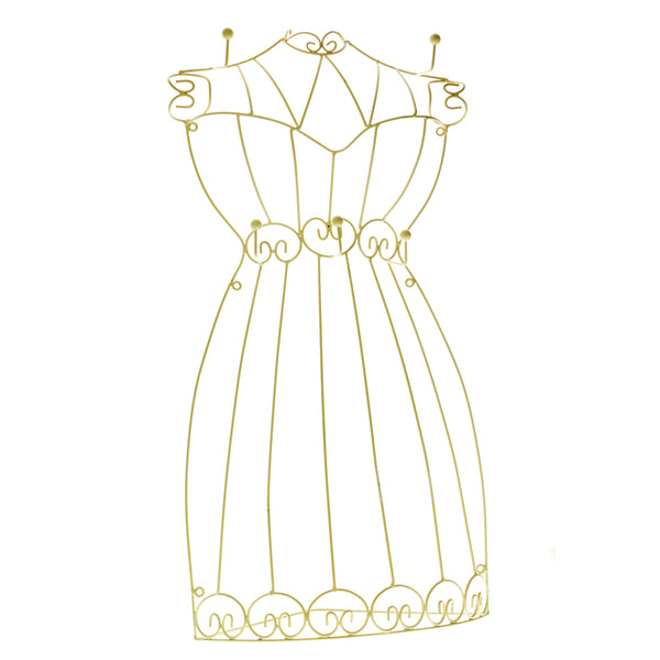 White Metal Wire-Frame-Dress-Jewelry-Display #JH25
