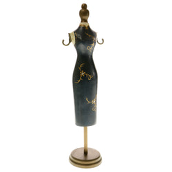 Blue & Multi Colored Wooden Wooden-Display-Doll With Crystal Accents #JH26M