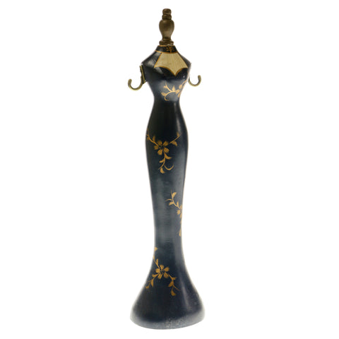 Blue & Multi Colored Wooden Wooden-Display-Doll #JH28M