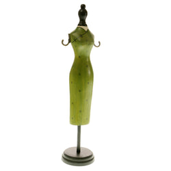 Green & Multi Colored Wooden Wooden-Display-Doll #JH32M