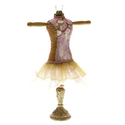 Interchangable Head Piece Victorian-Jewelry-Display-Doll Pink & White Colored #JH9M
