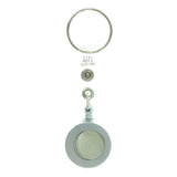 Retractable Split-Ring-Keychain Gray & Silver-Tone Colored #039