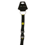 Smiley Face Lanyard-Keychain Black & Yellow Colored #41
