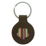Flower Split-Ring-Keychain Brown & Multi Colored #061
