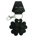 Flower Sequence Split-Ring-Keychain Black Color  #082