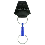 Double Sided Detachable Split-Ring-Keychain Blue Color  #106