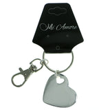 Heart Split-Ring-Keychain Silver-Tone Color  #127