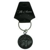Live Life Green Split-Ring-Keychain Silver-Tone Color  #136