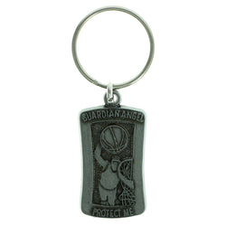 Inspirational Basketball Split-Ring-Keychain Silver-Tone Color  #140
