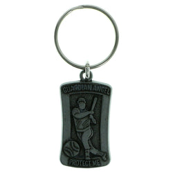 Inspirational Baseball Split-Ring-Keychain Silver-Tone Color  #141