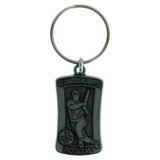 Inspirational Baseball Split-Ring-Keychain Silver-Tone Color  #141
