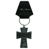 Inspirational Cross Police Officers Split-Ring-Keychain Silver-Tone Color  #147