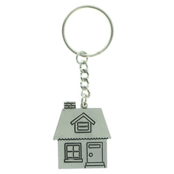 House Split-Ring-Keychain Silver-Tone Color  #148