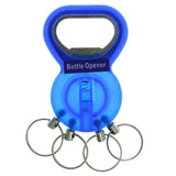 Bottle Opener Detatchable Split-Ring-Keychain Blue & Silver-Tone Colored #152