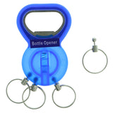 Bottle Opener Detatchable Split-Ring-Keychain Blue & Silver-Tone Colored #152