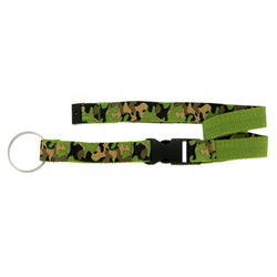 Camouflage Lanyard-Keychain Green & White Colored #175