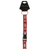Go Away Lanyard-Keychain Red & White Colored #18