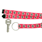 Skulls Lanyard-Keychain Pink & Multi Colored #19