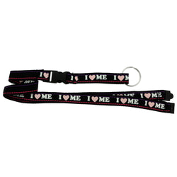 I Love Me Lanyard-Keychain Black & Multi Colored #20