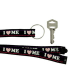 I Love Me Lanyard-Keychain Black & Multi Colored #20