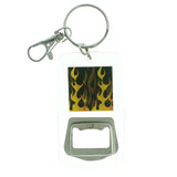 Bottle Opener Flames Split-Ring-Keychain Clear & Multi Colored #213