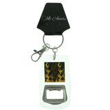 Bottle Opener Flames Split-Ring-Keychain Clear & Multi Colored #213