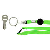 Green & Black Colored Fabric Lanyard-Keychain #220