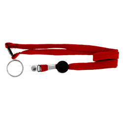 Red & Black Colored Fabric Lanyard-Keychain #228