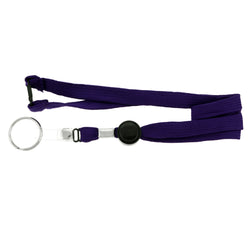 Purple & Black Colored Fabric Lanyard-Keychain #229