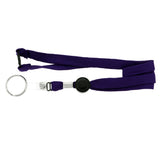 Purple & Black Colored Fabric Lanyard-Keychain #229