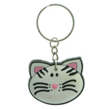 Cat Split-Ring-Keychain Black & White Colored #260