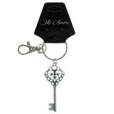 Key Filigree Split-Ring-Keychain Silver-Tone Color  #265