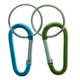 Carabiner Set Of Two Split-Ring-Keychain Blue & Green Colored #298