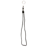 Black & Silver-Tone Colored Fabric Lanyard-Keychain #23