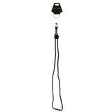 Black & Silver-Tone Colored Fabric Lanyard-Keychain #23