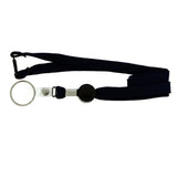 Blue & Black Colored Fabric Lanyard-Keychain #24
