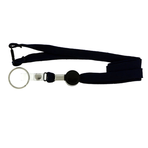 Blue & Black Colored Fabric Lanyard-Keychain #24